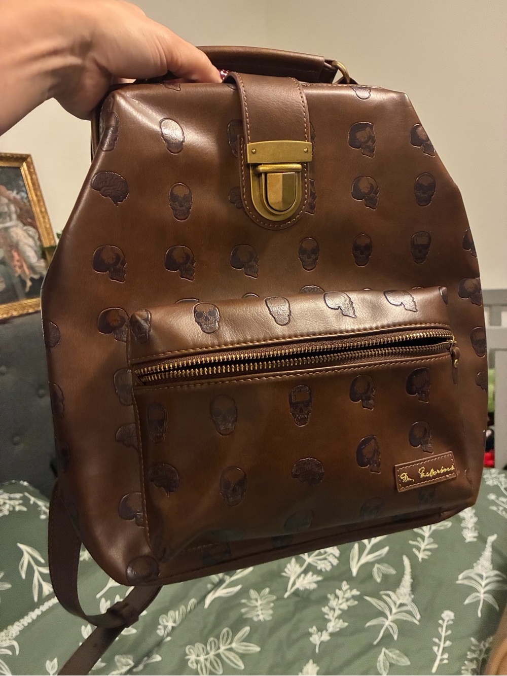 Dark Universe Brown Skull-Print  Backpack